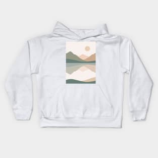 Lake District Mountains Minimalist Landscape Kids Hoodie